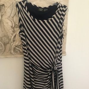 Guess Designer Navy & Off White Dress, Size 14